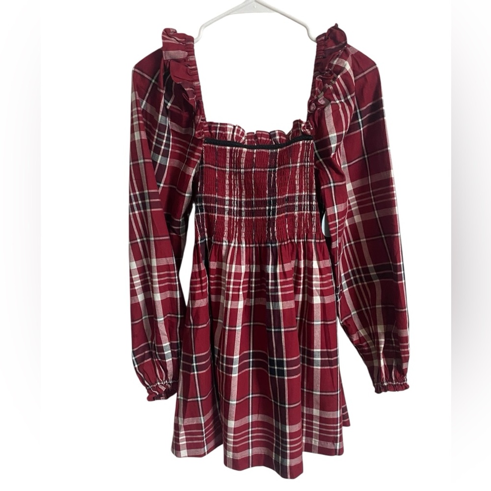 Hill House Home The Long Sleeve Scarlett Mini Nap Dress Size S - Picture 8 of 15